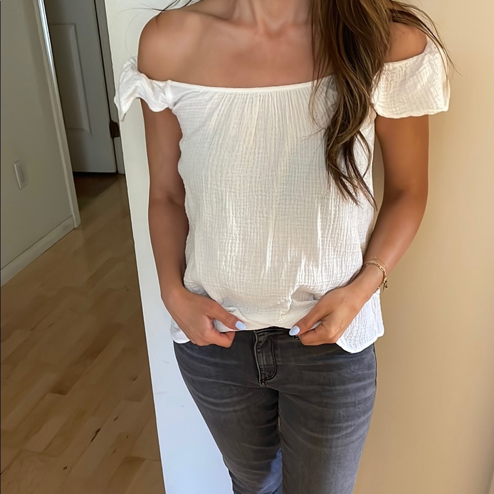 Women's Off-Shoulder White Top